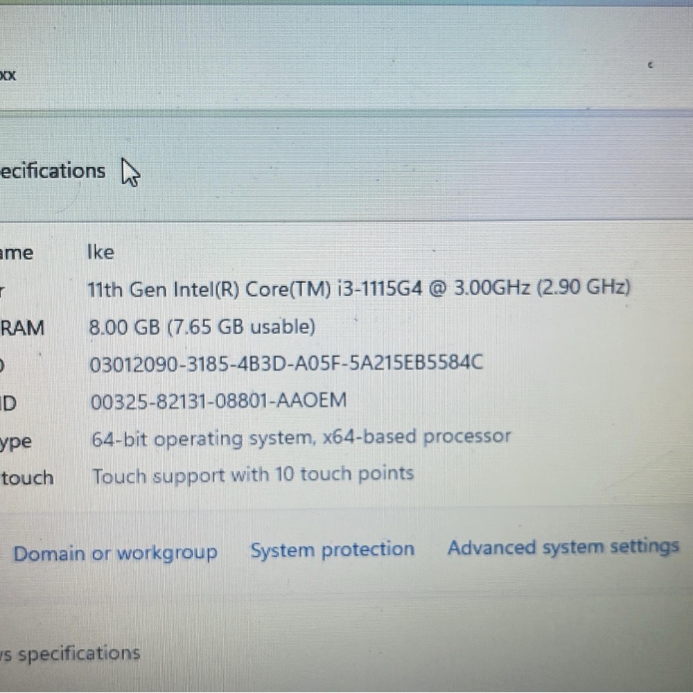 Silver Laptop with 11th Gen Intel Core i3